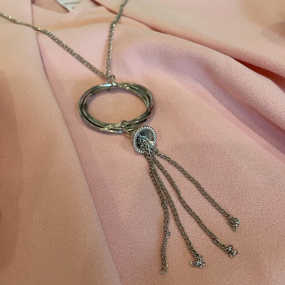 NWT (1X) New York Collection blush pink shift dress mini/knee long sleeves bling - Picture 3 of 12